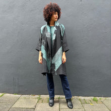 Load image into Gallery viewer, Oversized Quilted Shibori Silk Coat
