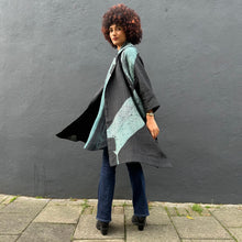 Load image into Gallery viewer, Oversized Quilted Shibori Silk Coat
