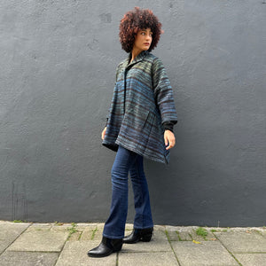 Oversized Open Woven Wool Jacket