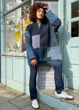 Load image into Gallery viewer, Quilted Unisex Indigo Patchwork Kantha Jacket
