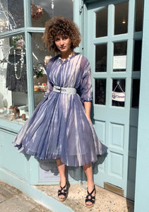 Cotton Silk Shibori Coat Dress