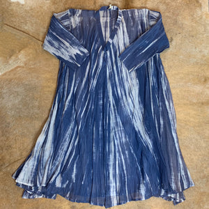 Cotton Silk Shibori Coat Dress