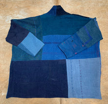 Load image into Gallery viewer, Quilted Unisex Indigo Patchwork Kantha Jacket
